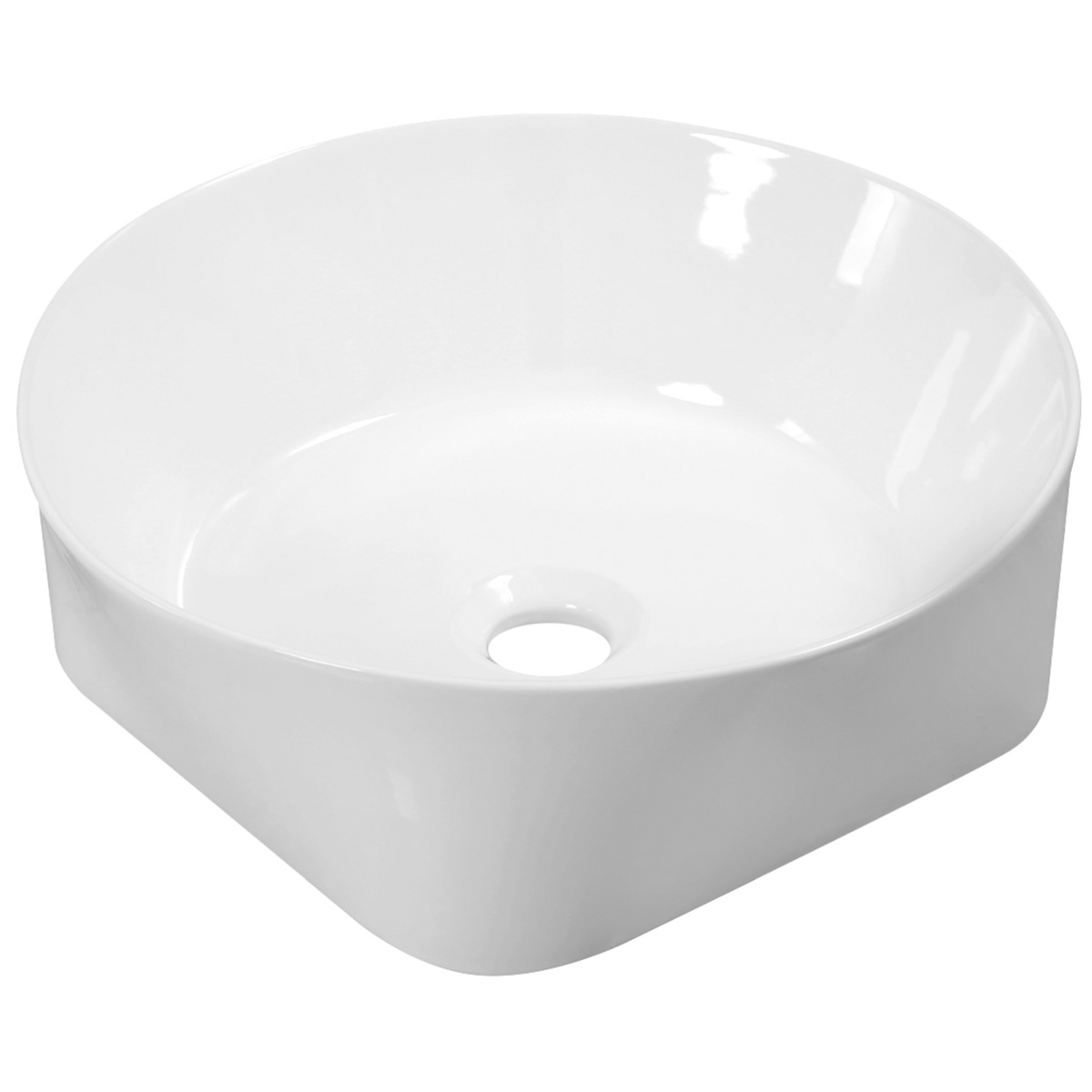 Kerra KR919 waskom rond glans wit 40x40x14cm