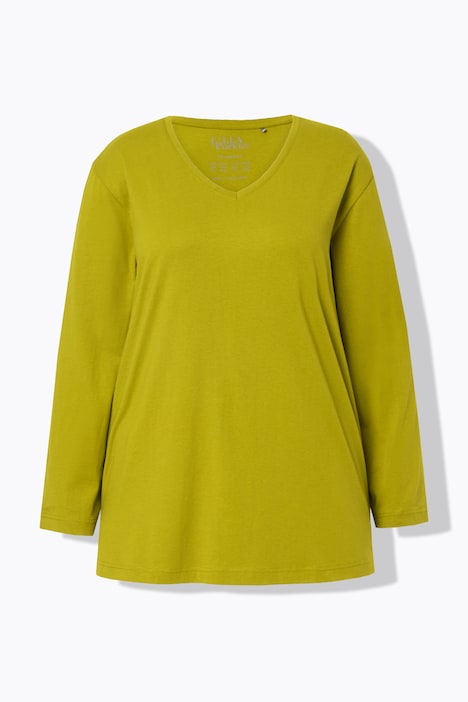 Shirt, V-Ausschnitt, Relaxed, Langarm