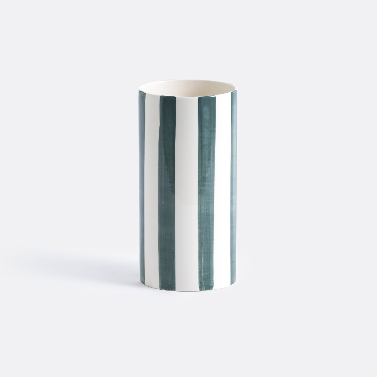 LA REDOUTE INTERIEURS<br>Vaso de cerâmica listrado, Alt.25 cm, Jaoma