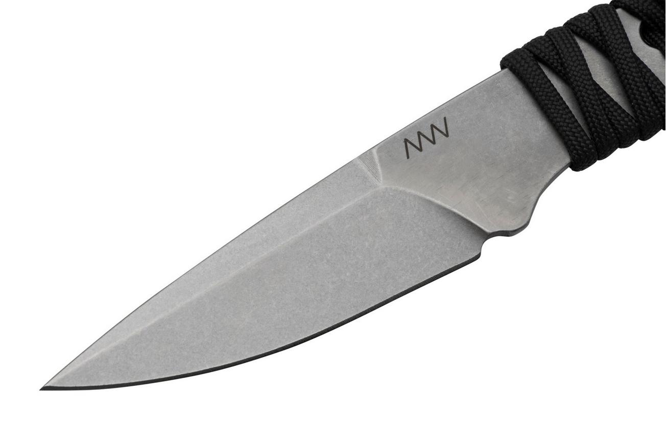 ANV Knives P100 Sleipner, Grey Paracord, P100-003, Black Kydex Sheath, nekmes