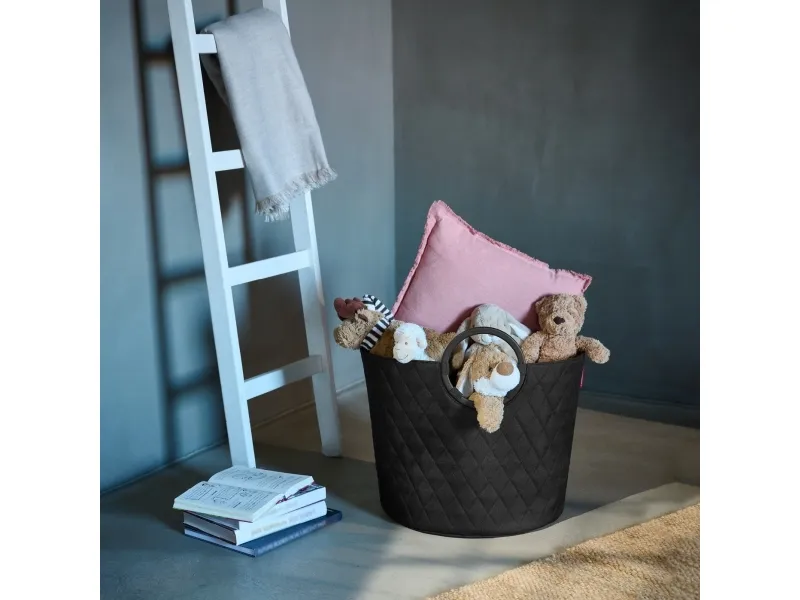 Reisenthel loophome S, Sort, Aluminium, Polyester, Kurv, Monokromatisk, Geometrisk mønster, Indendørs