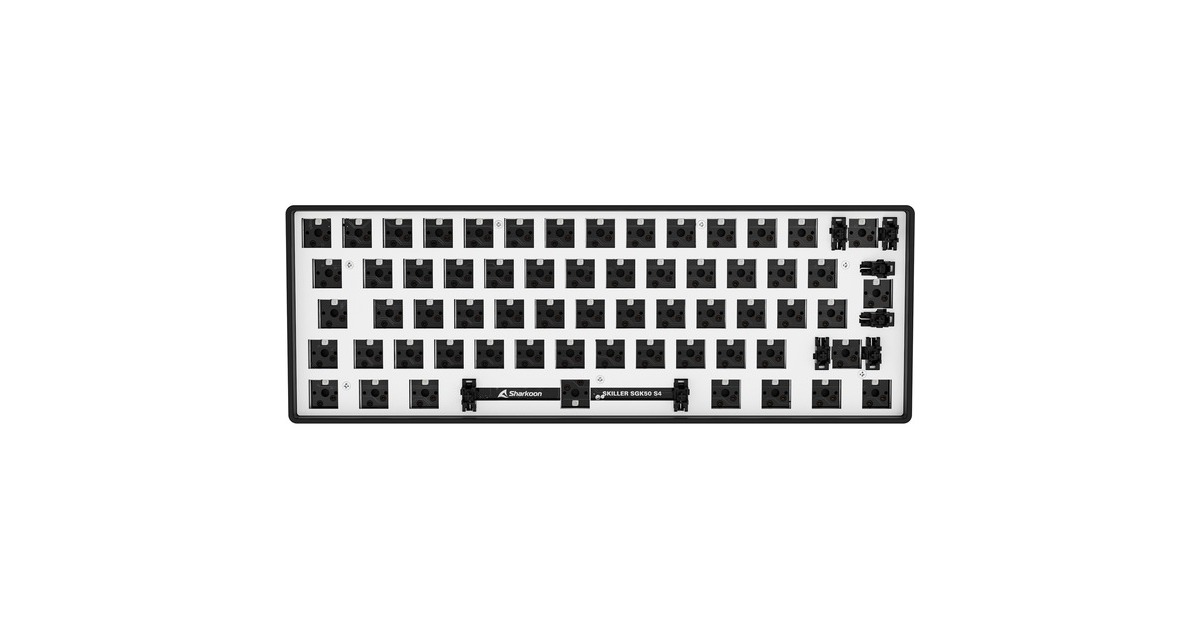 SharkoonSKILLER SGK50 S4 Barebone ISO, gaming toetsenbord  (Zwart, 60%, Hot-Swap, RGB)