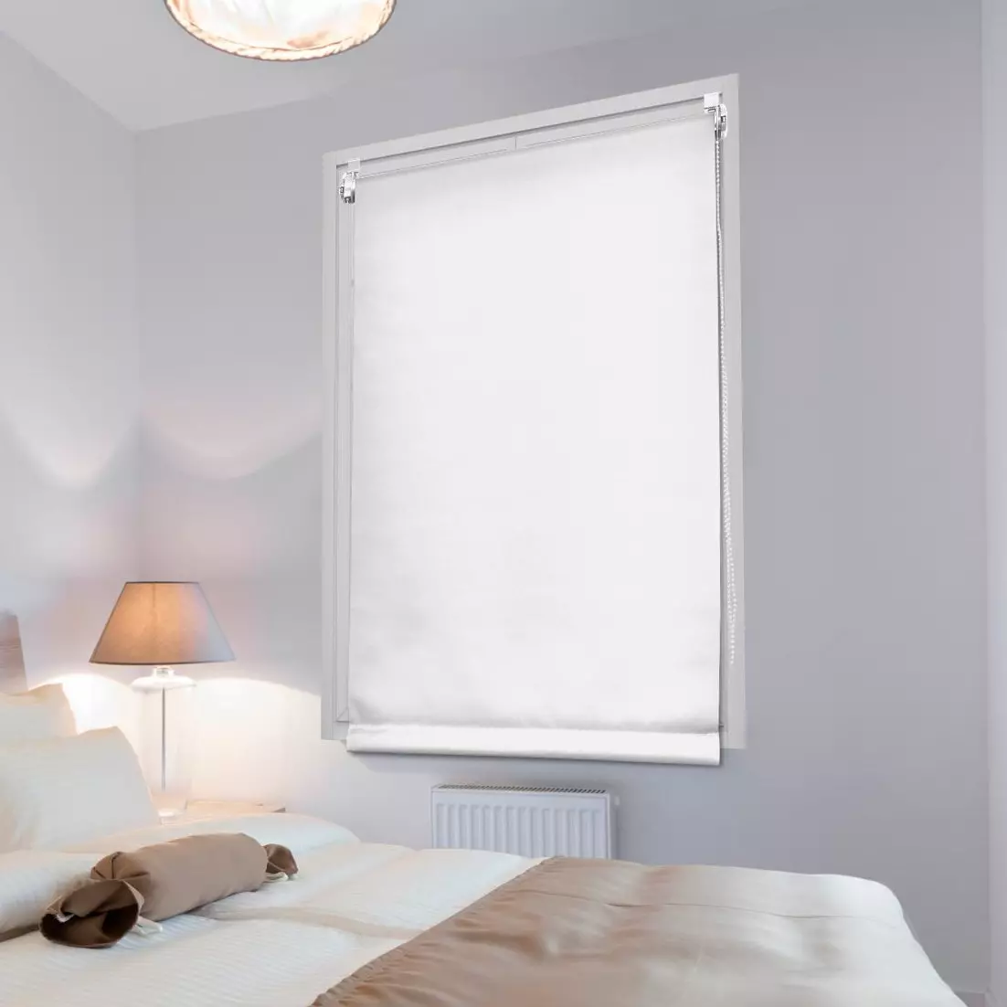 Store enrouleur occultant (75 x 180 cm) Uni Blanc