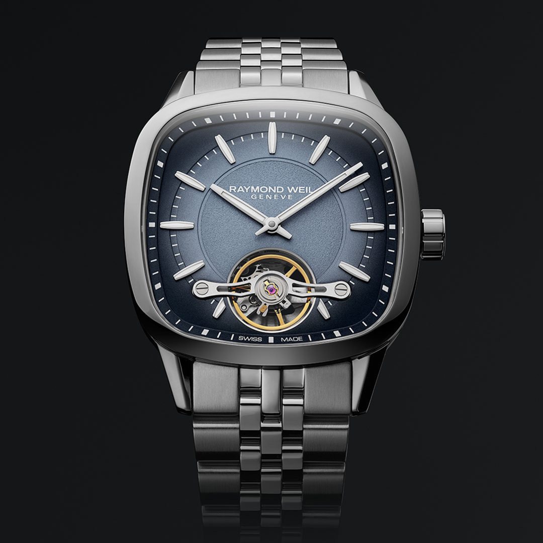 Raymond Weil Freelancer Square Open Heart Automatik Blau