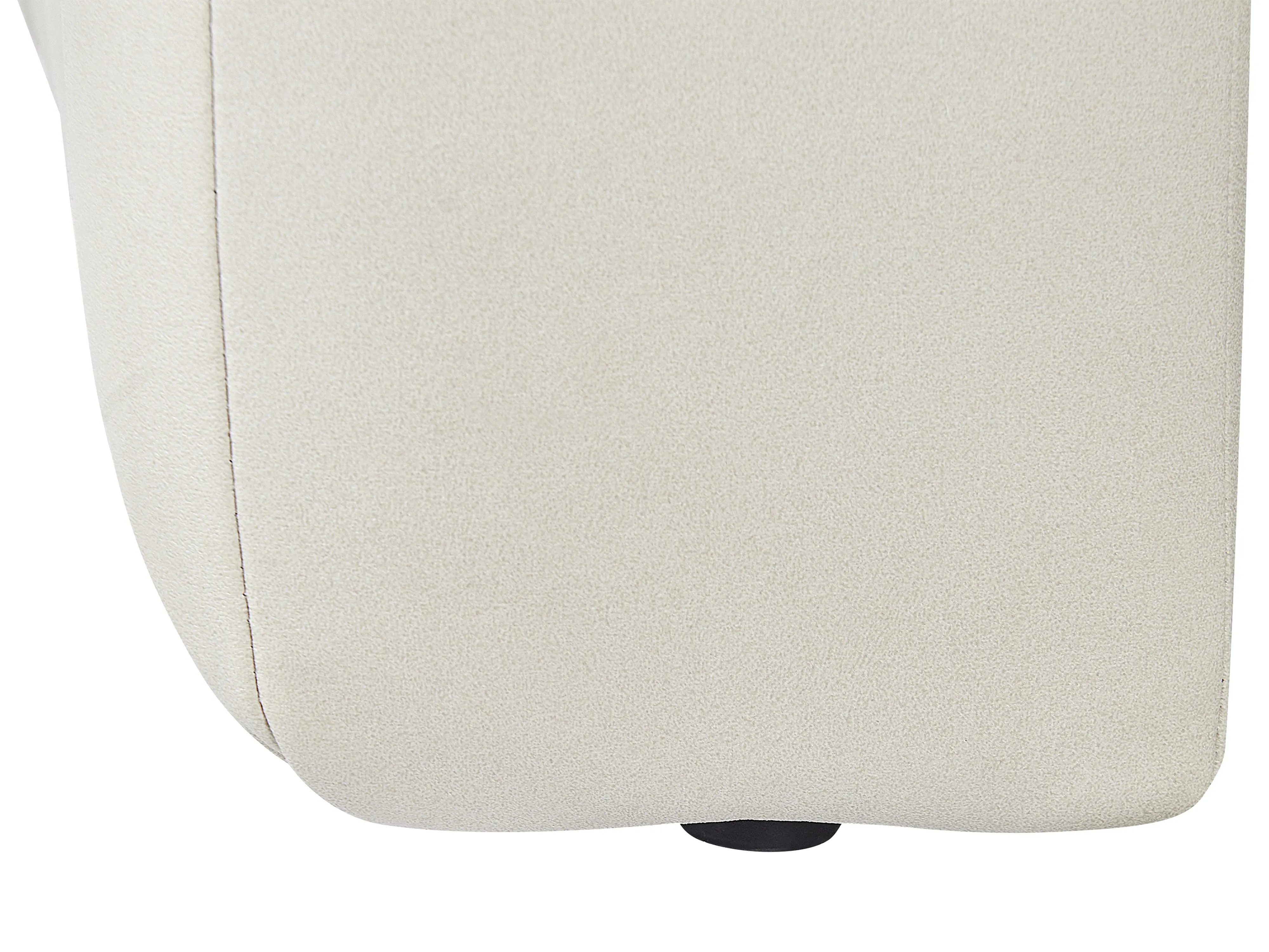 Linkszijdige chaise longue LANNILS Kunstleer Gebroken wit