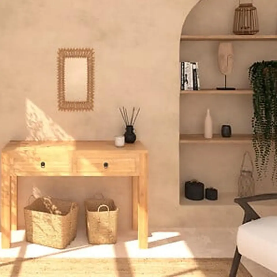 Atmosphera Wandspiegel Leonie - Boho/ibiza stijl - rotan