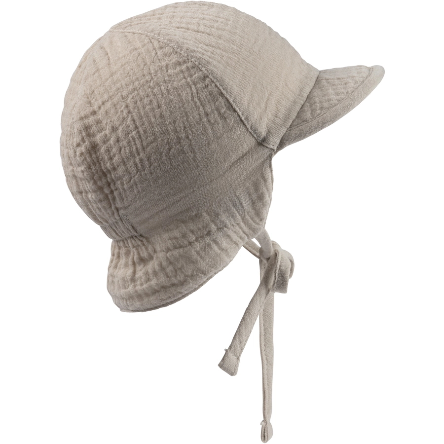 Sterntaler Wende-Schirmmütze Nackenschutz beige