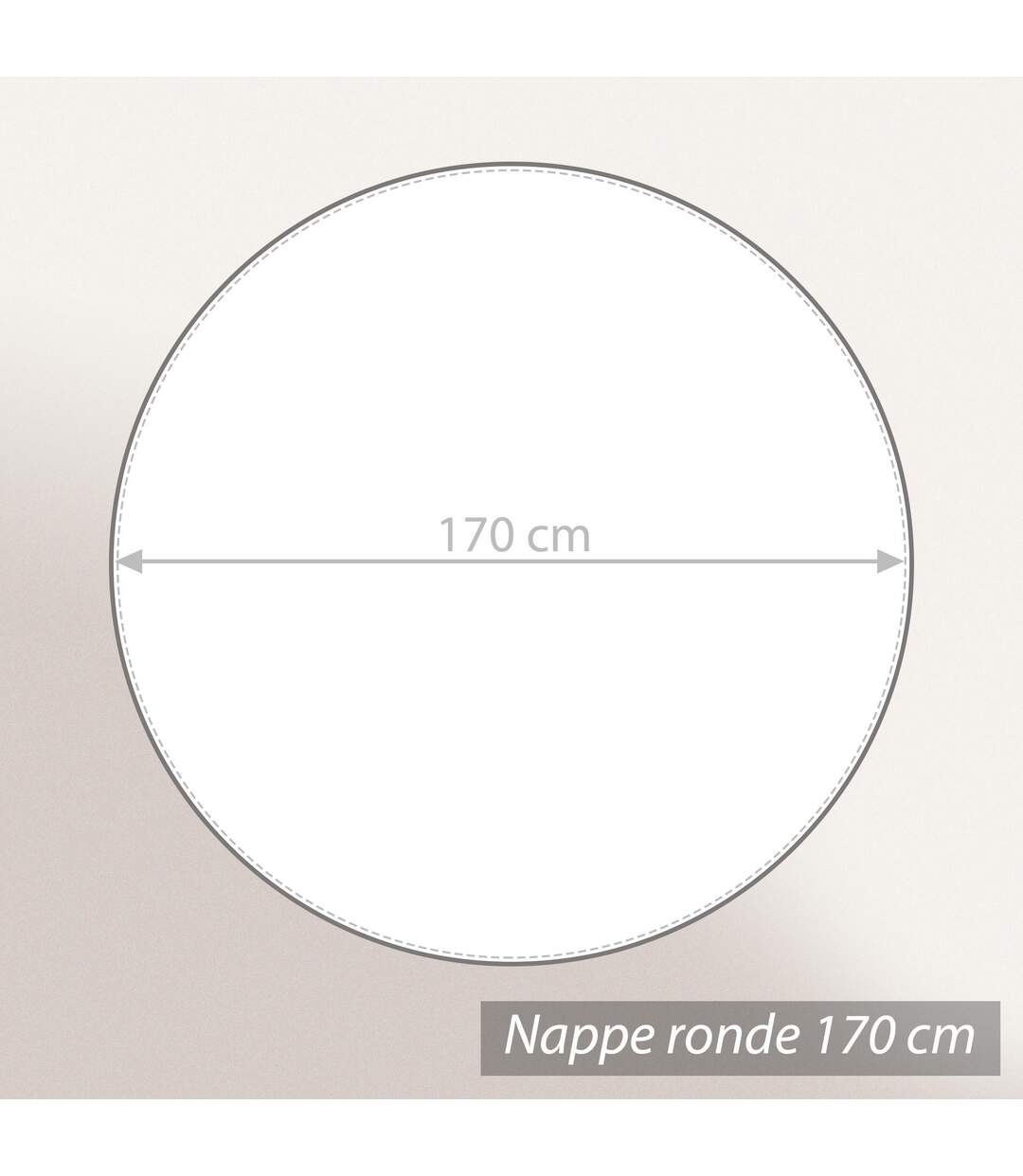 Nappe ronde 170 cm BAHIA bleu Paon coton +