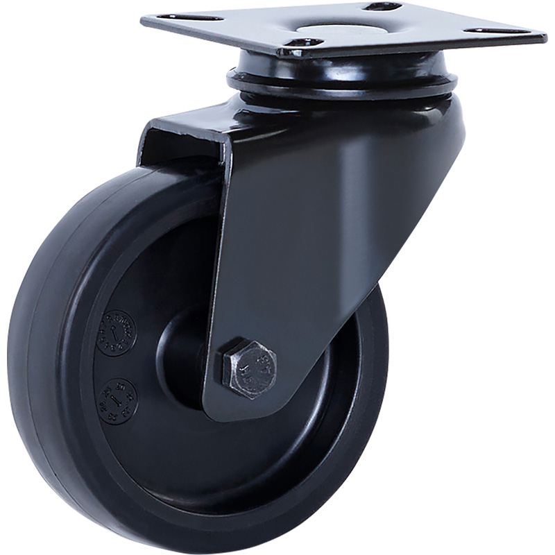 Meubel zwenkwiel Zwart 75mm - 60kg draagvermogen