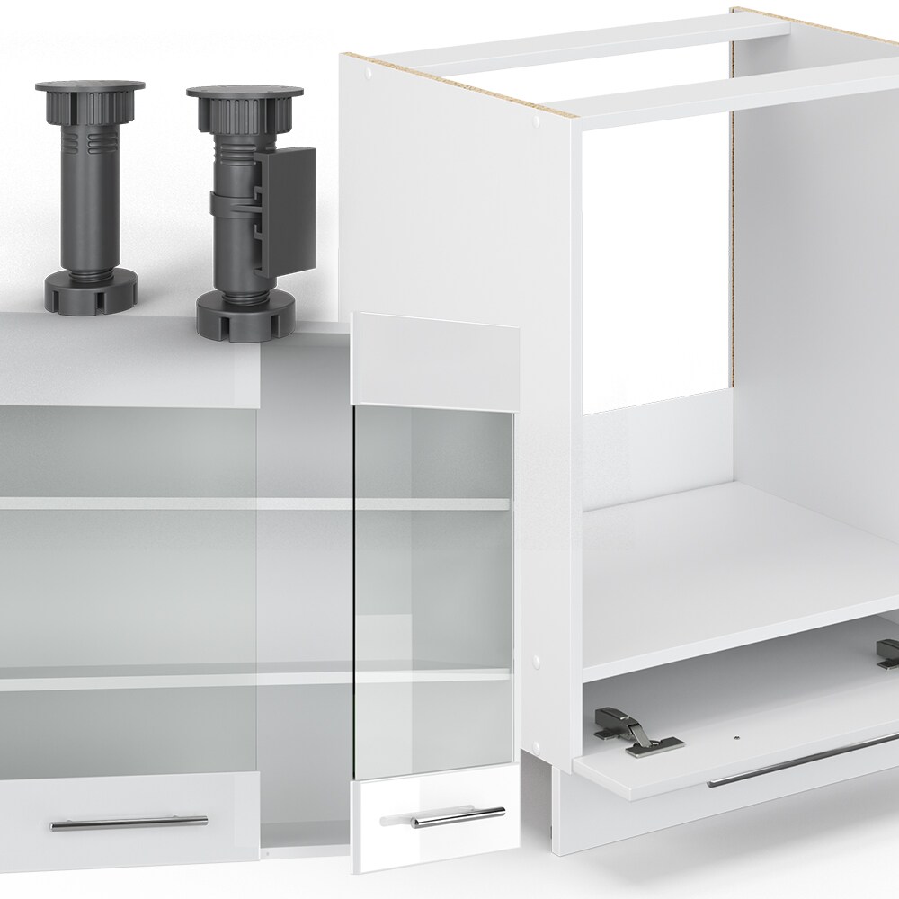 Vicco Küchenzeile Fame-Line Eckküche Winkel Küche Einbau Hochglanz