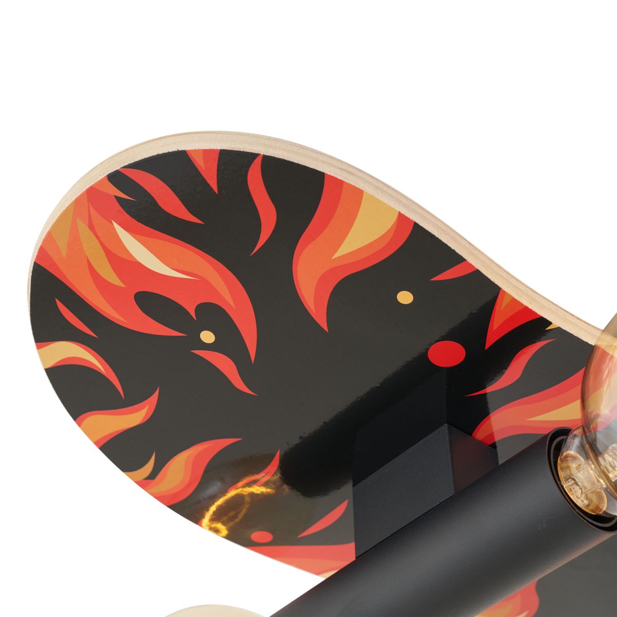 Wandlamp zwart met rood 80cm - Skateboard