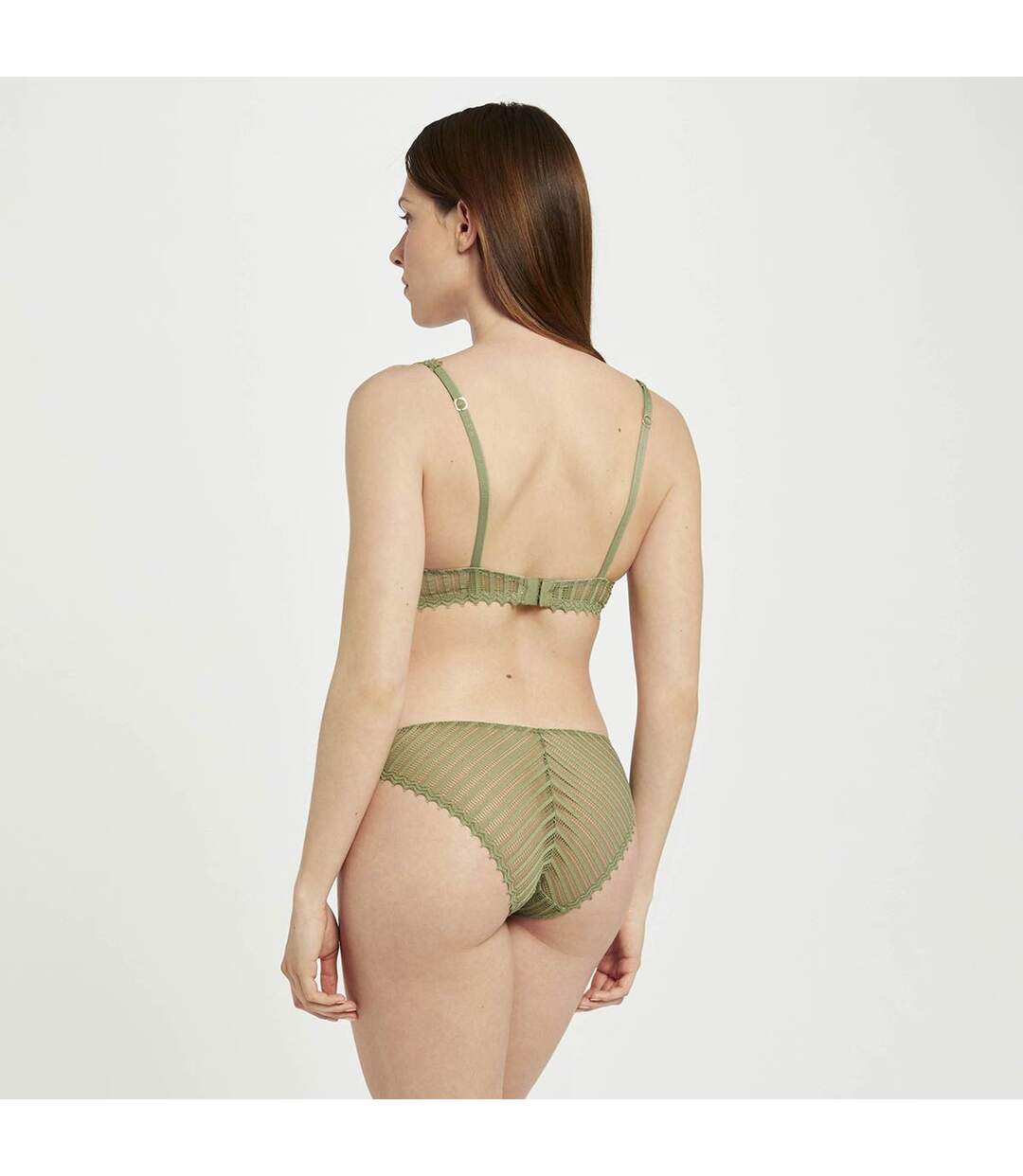 Slip kaki Kenza dentelle