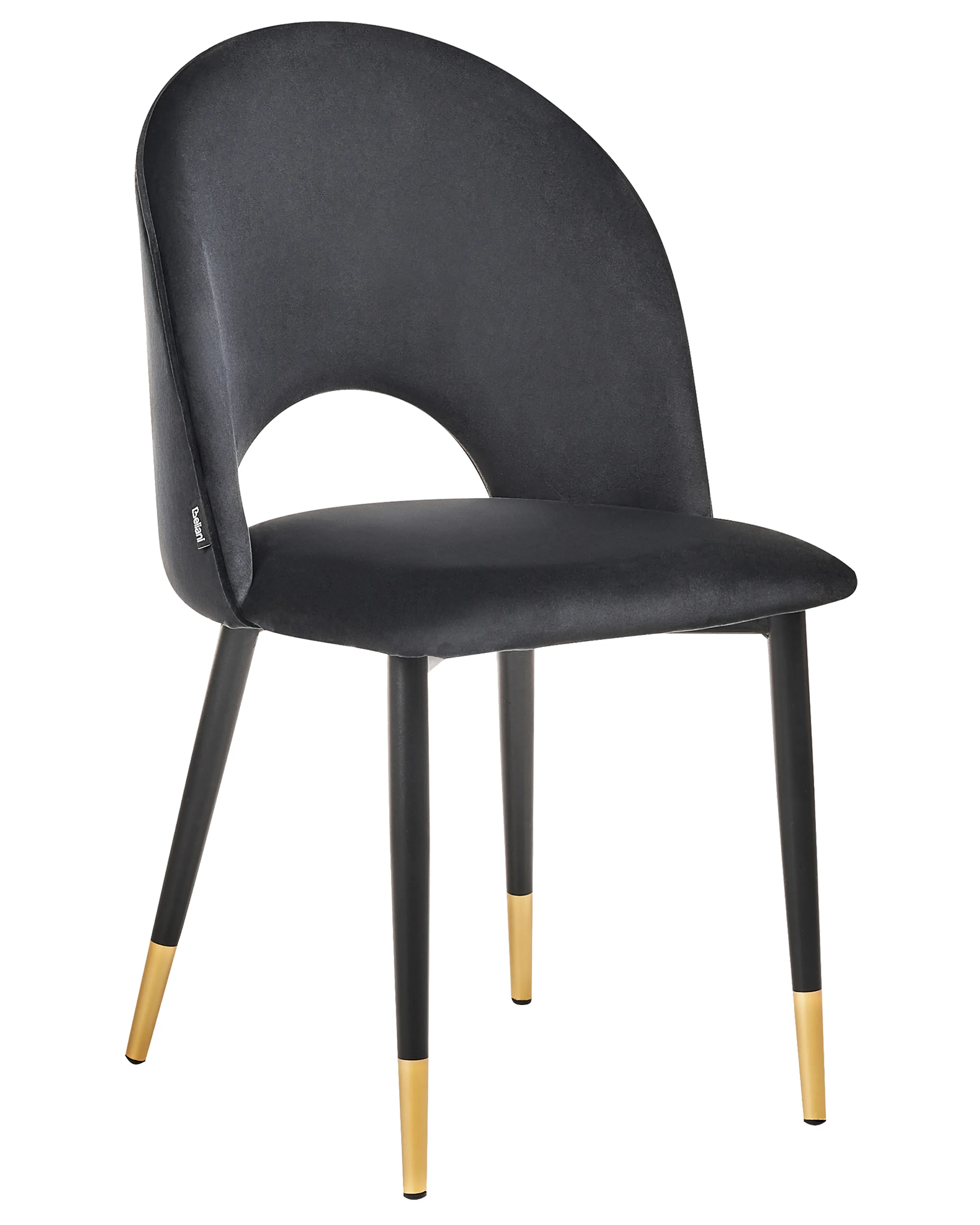 Set van 2 eetkamerstoelen MAGALIA Fluweel Zwart