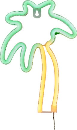 Luca Lighting wandlamp neon palmboom groen 26 x 18 x 1,2 cm