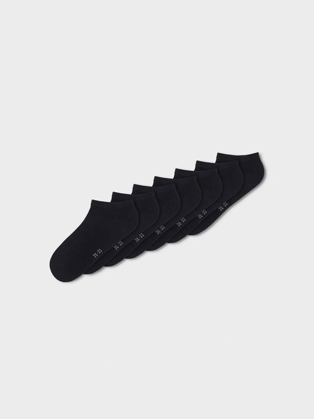 NAME IT sneakersokken NKNANCLE - set van 7 zwart