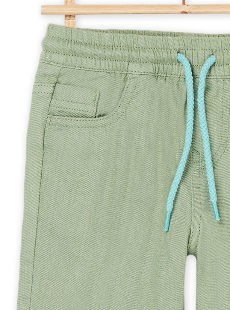 Bermuda vert à taille élastiquée