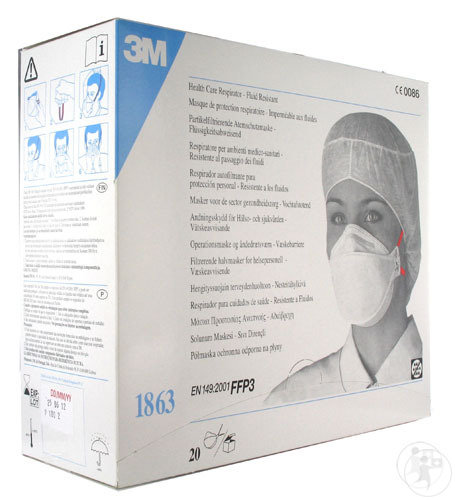 3M Aura Masque Respiratoire FFP3 Norme EN149 Pièces 20 (1863)