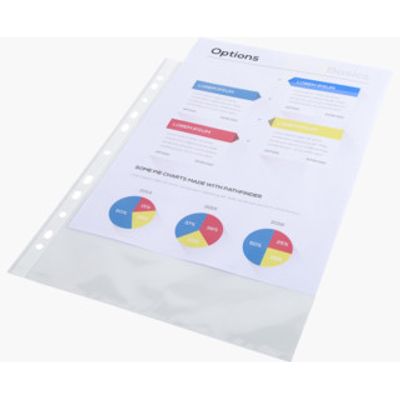 Exacompta - 50 Pochettes plastique perforées - A4 - PP lisses - cristal 6/100E