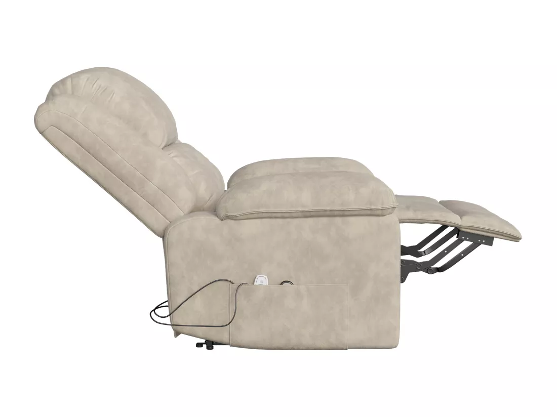 Fauteuil inclinable électrique 160° avec télécommande, massage 8 points + massage lombaire 2 points, cuir PU, marron