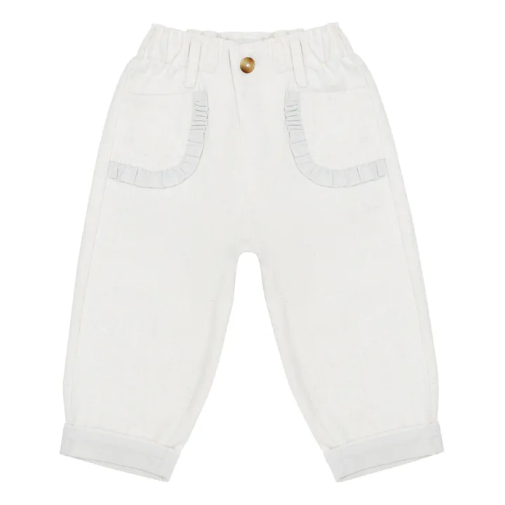 Donsje Pantalon Josefine Coton Bio | Blanc