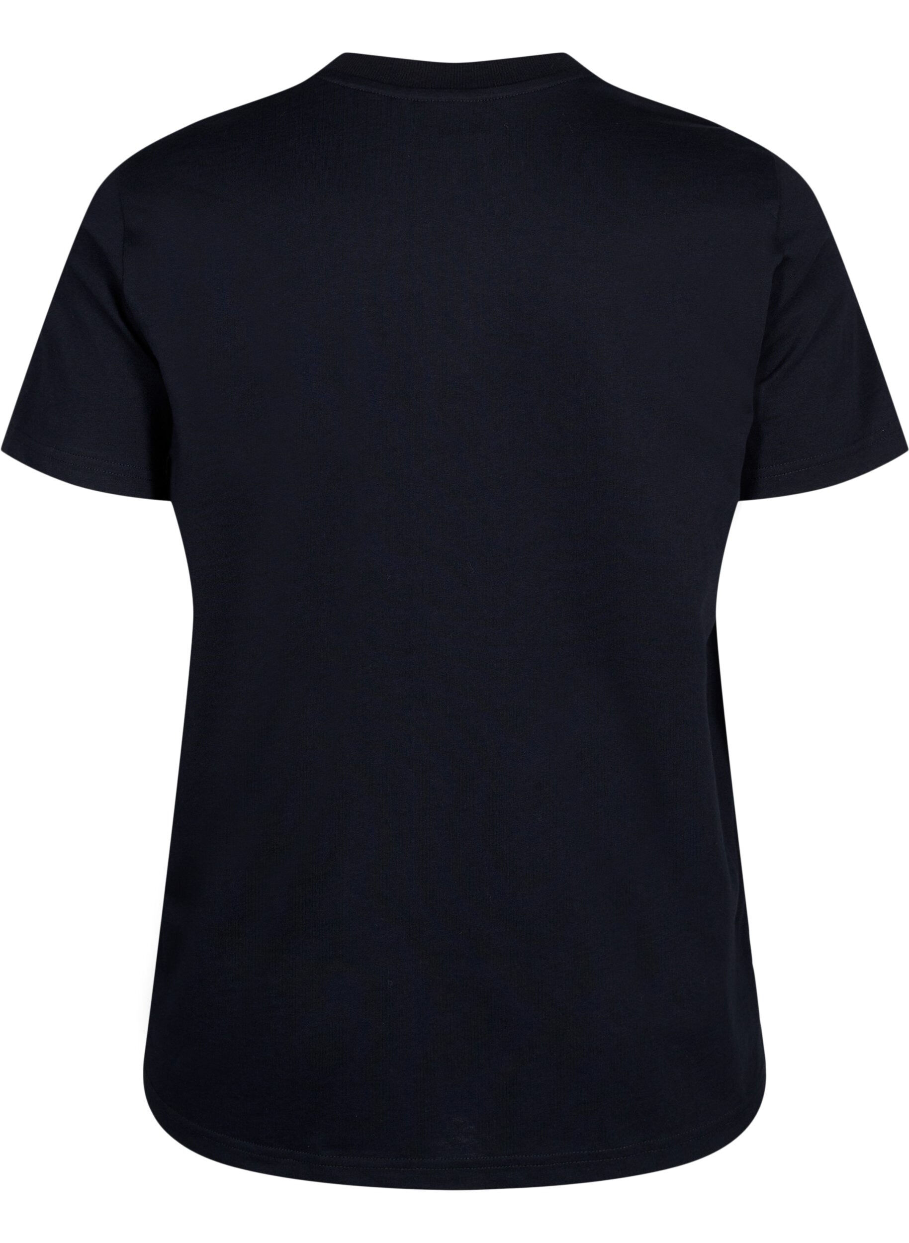 Basis t-shirt i bomuld med rund hals