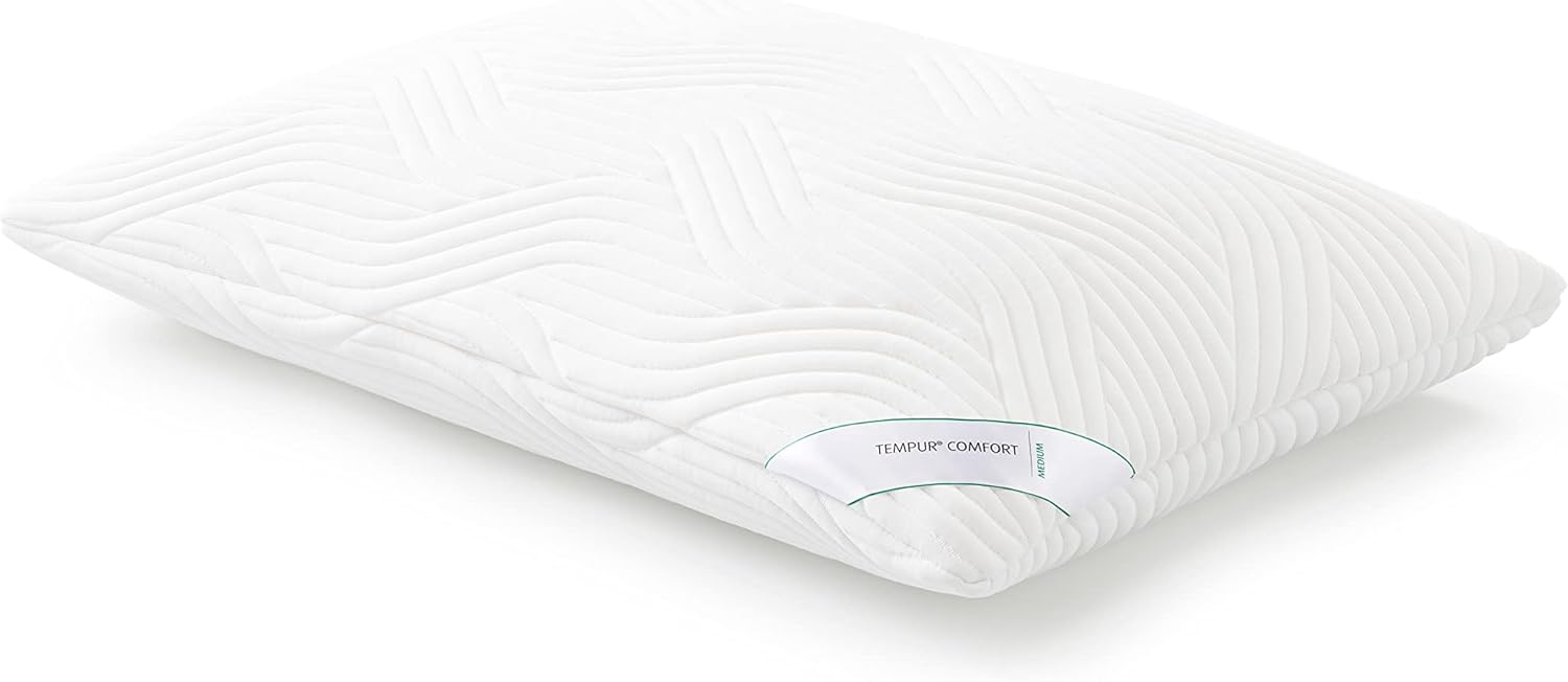 TEMPUR Comfort Medium Schlafkissen, klassisches Kissen für alle Schlafpositionen, waschbarer Bezug, OEKO-TEX MADE IN GREEN, Liegegefühl mittelfest, 40 x 80 cm