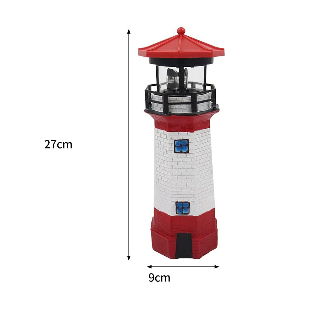 Miniatur Leuchtturm Dekoration Garten Accessoire mit Solar Licht