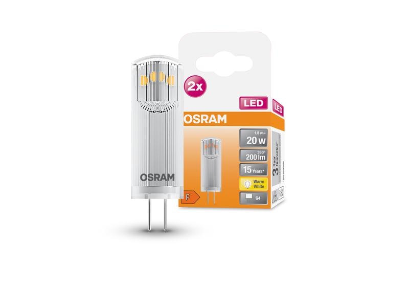 OSRAM Lampe Pin 20, 300 °, 1.8W, G4, Warmweiss LED-Lampen, klassische Kolbenform