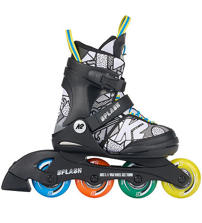 K2 Rollschuhe m. 5 Farbtuschen - Splash - Schwarz/Weiß - Inlines