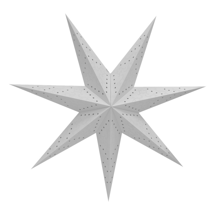 Hvit adventsstjerne Ø75 cm E14