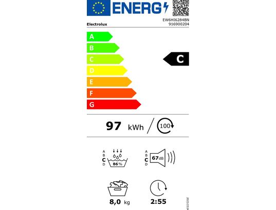 ELECTROLUX - Sèche-linge pompe à chaleur EW6HI6284BN