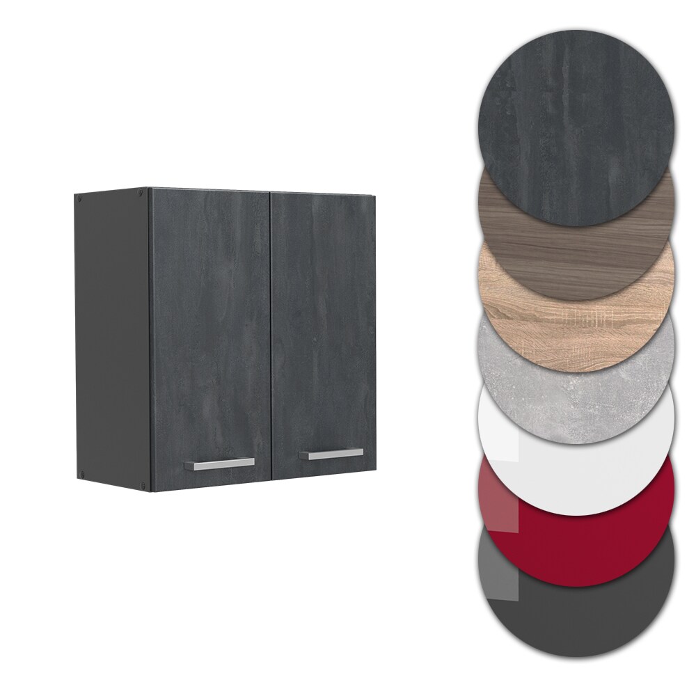 Vicco Hängeschrank R-Line Schwarz Beton Anthrazit 60 cm