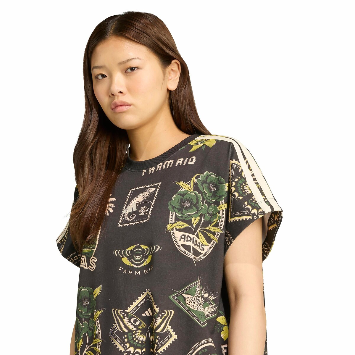 ADIDAS ROUPAS ESPORTIVAS<br>Vestido estampado FARM RIO