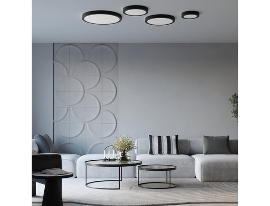 SOLLUX LIGHTING - Plafonnier onyx 30 blanc led 3000k