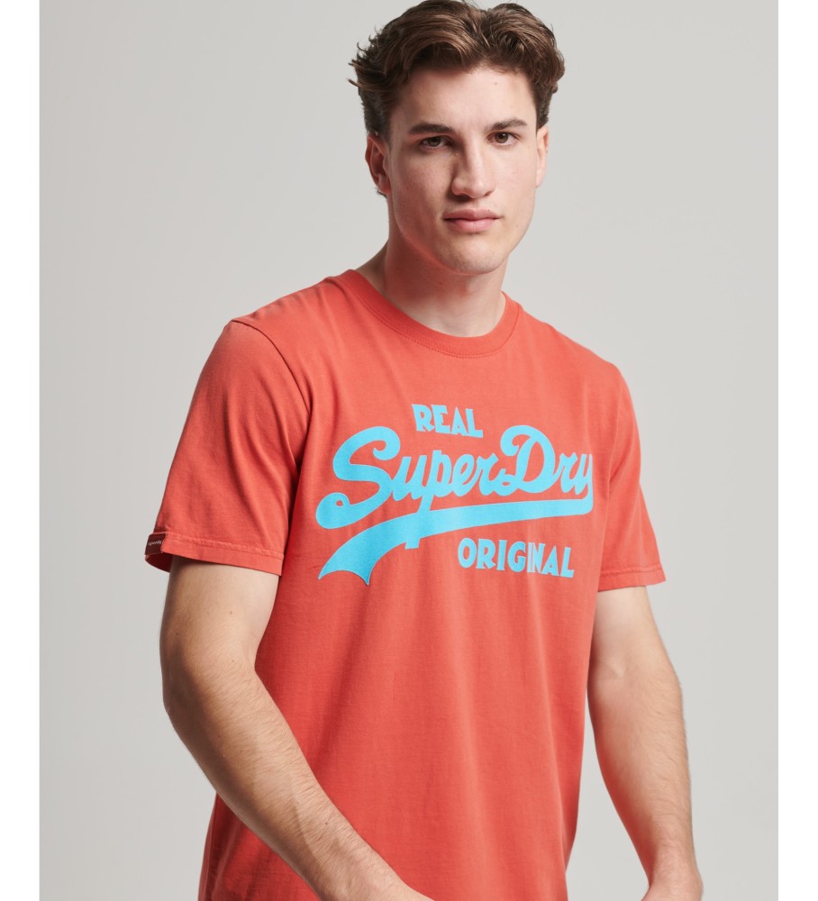 Camiseta Superdry Vintage Logo Floral Laranja