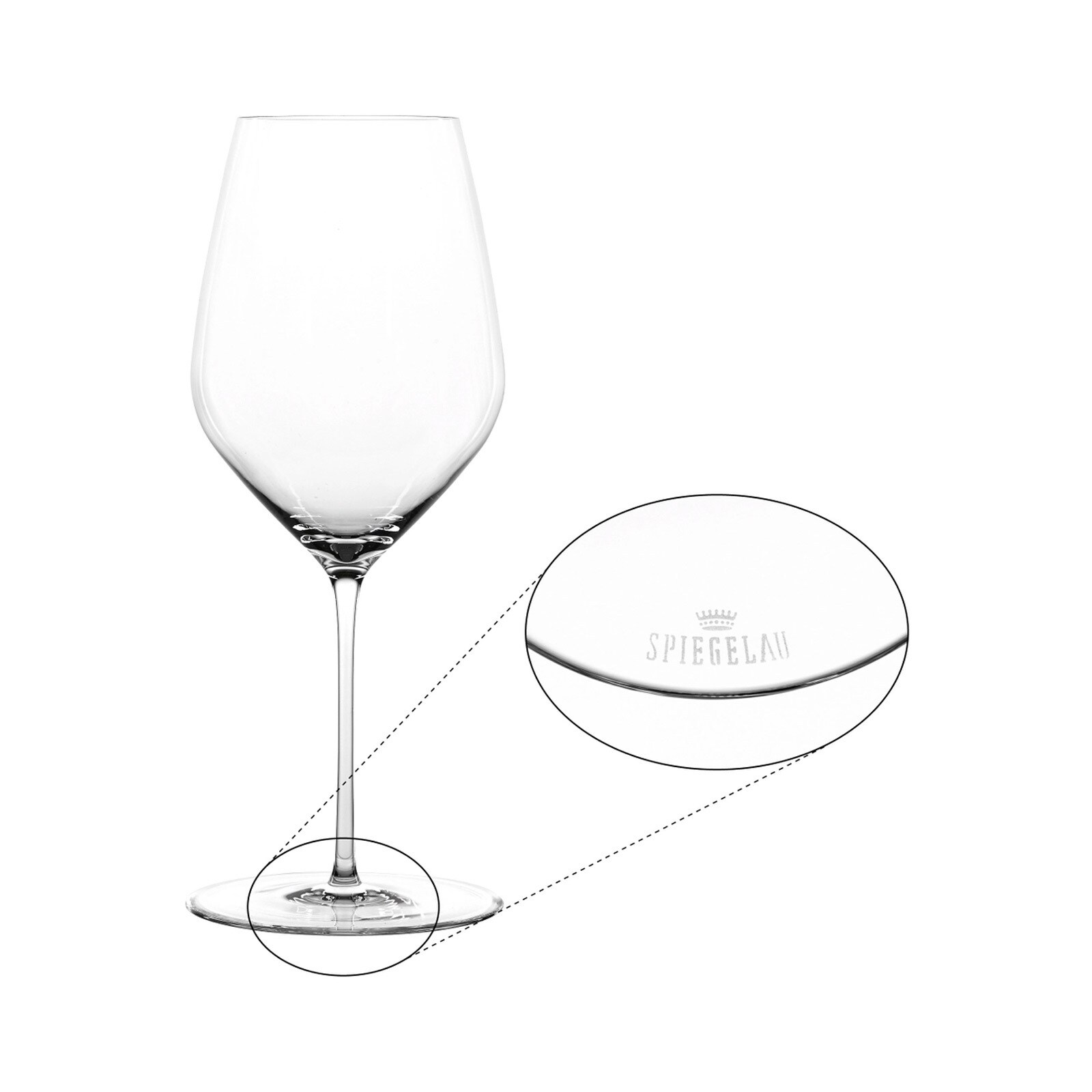 Spiegelau Bordeauxgläser + Poliertuch Hi-Lite 650 ml 2er Set