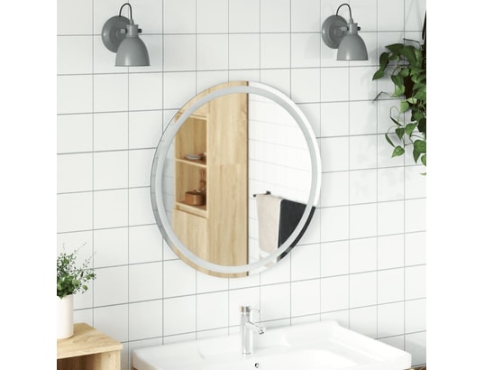 VIDAXL - Miroir de salle de bain à led 70 cm rond