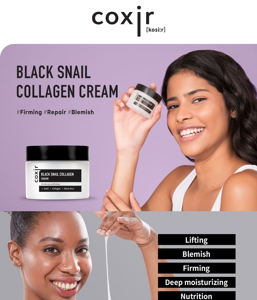 coxir - Zwarte Slakkencollageencrème