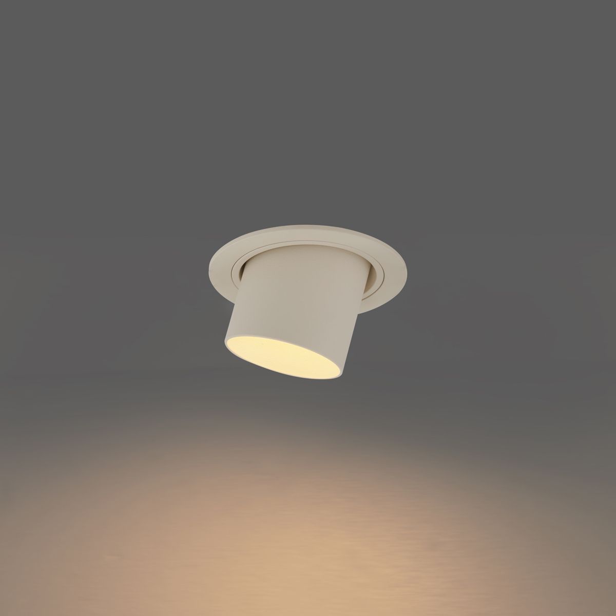 Moderne inbouwspot beige GU10 50mm rond kantelbaar - Installa