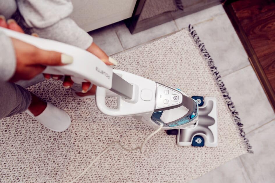 Rowenta Clean & Steam Multi Dampfstaubsauger, gleichzeitig saugen und wischen, abnehmbares Handteil mit vielen Aufsätzen, 1700 Watt, nur 30 Sekunden Aufheizzeit, Weiß, RY8544