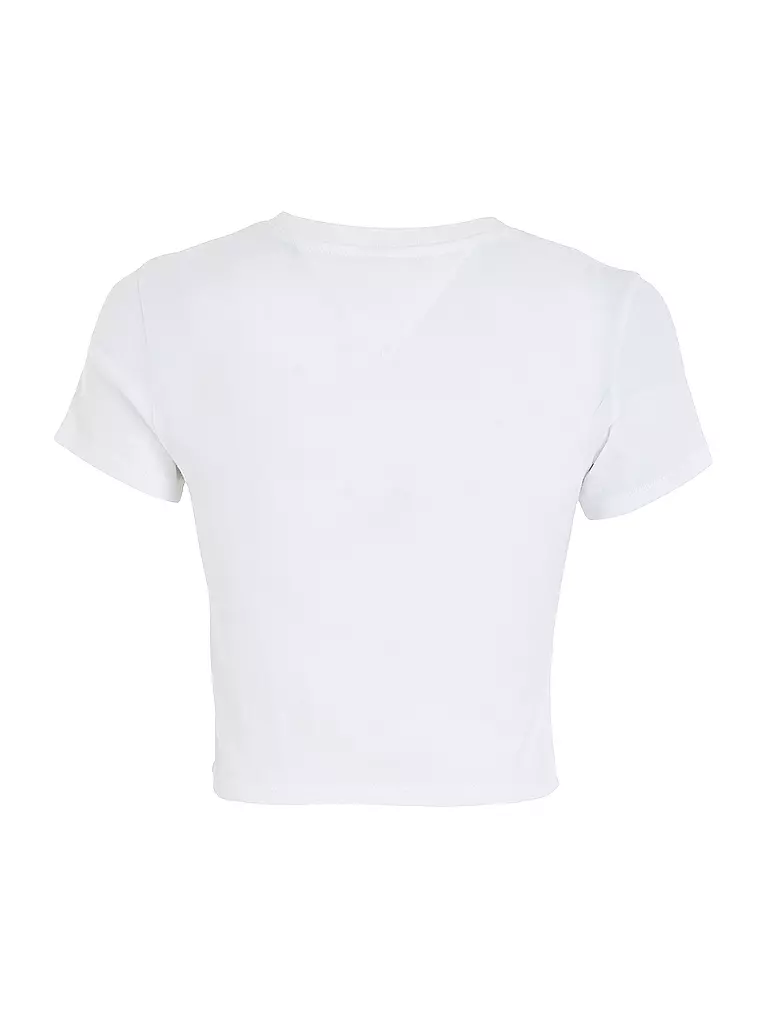 TOMMY JEANS T-Shirt Cropped Fit weiss