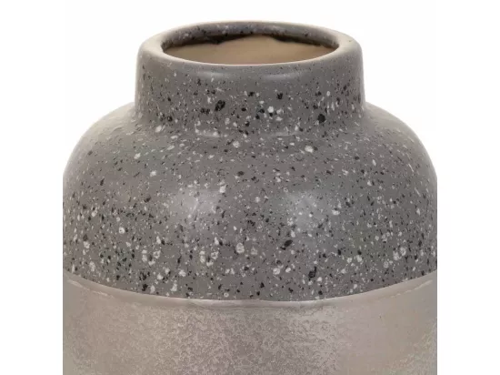 Vase en céramique argentée 15x15x16,5h