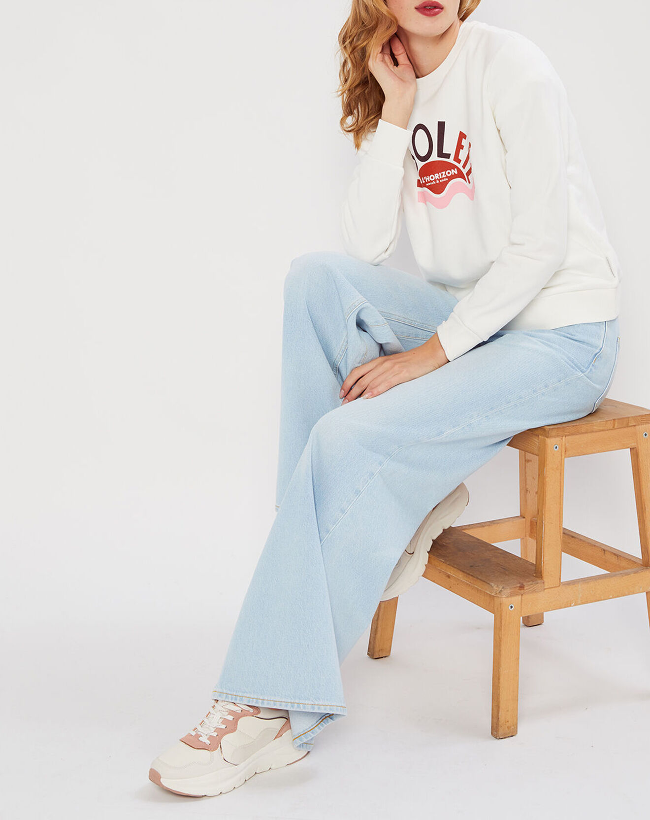 Scotch & Soda Sweat Message Soleil blanc
