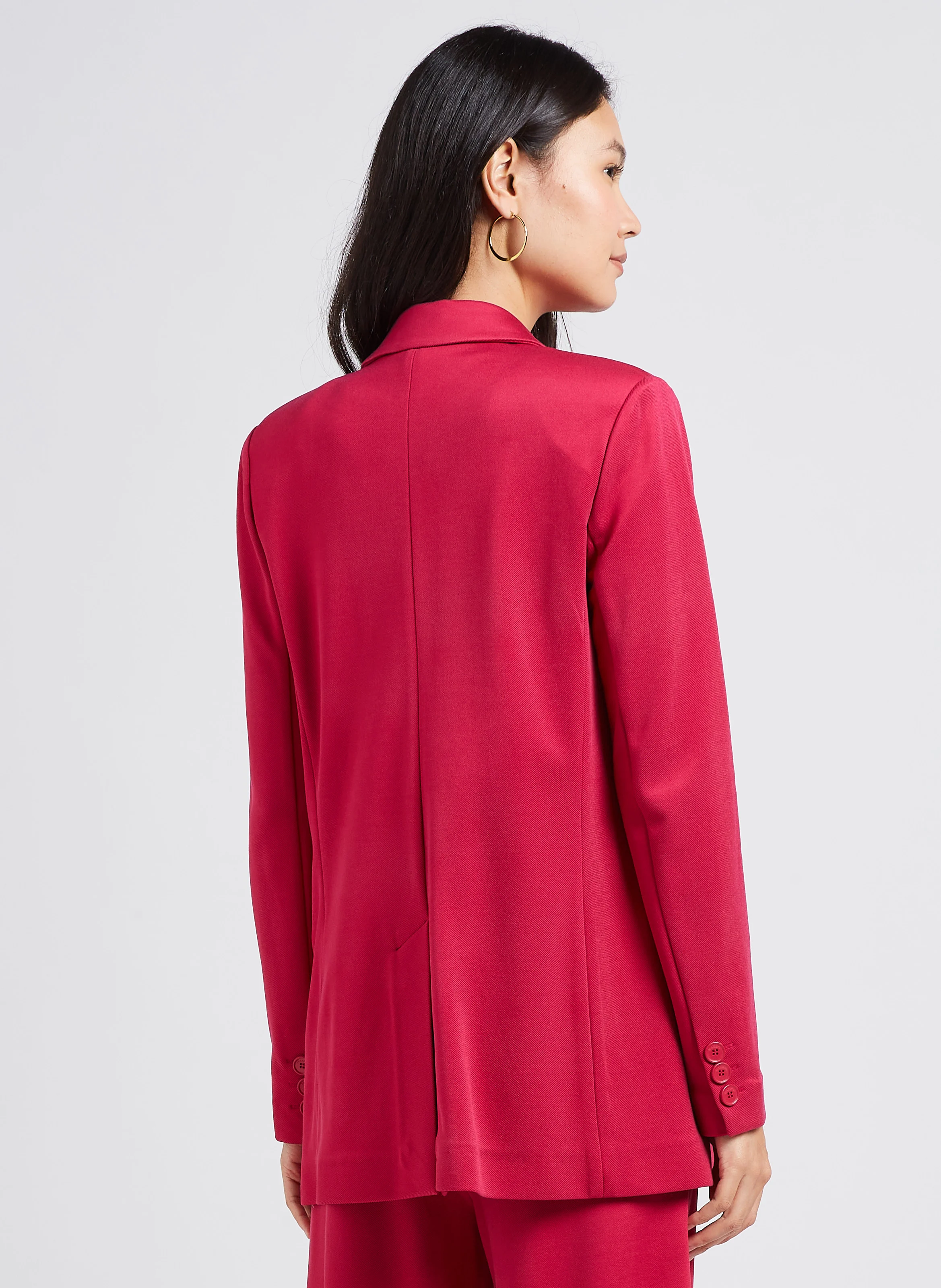 CREDERE - Blazer en sergé de jersey| Rouge