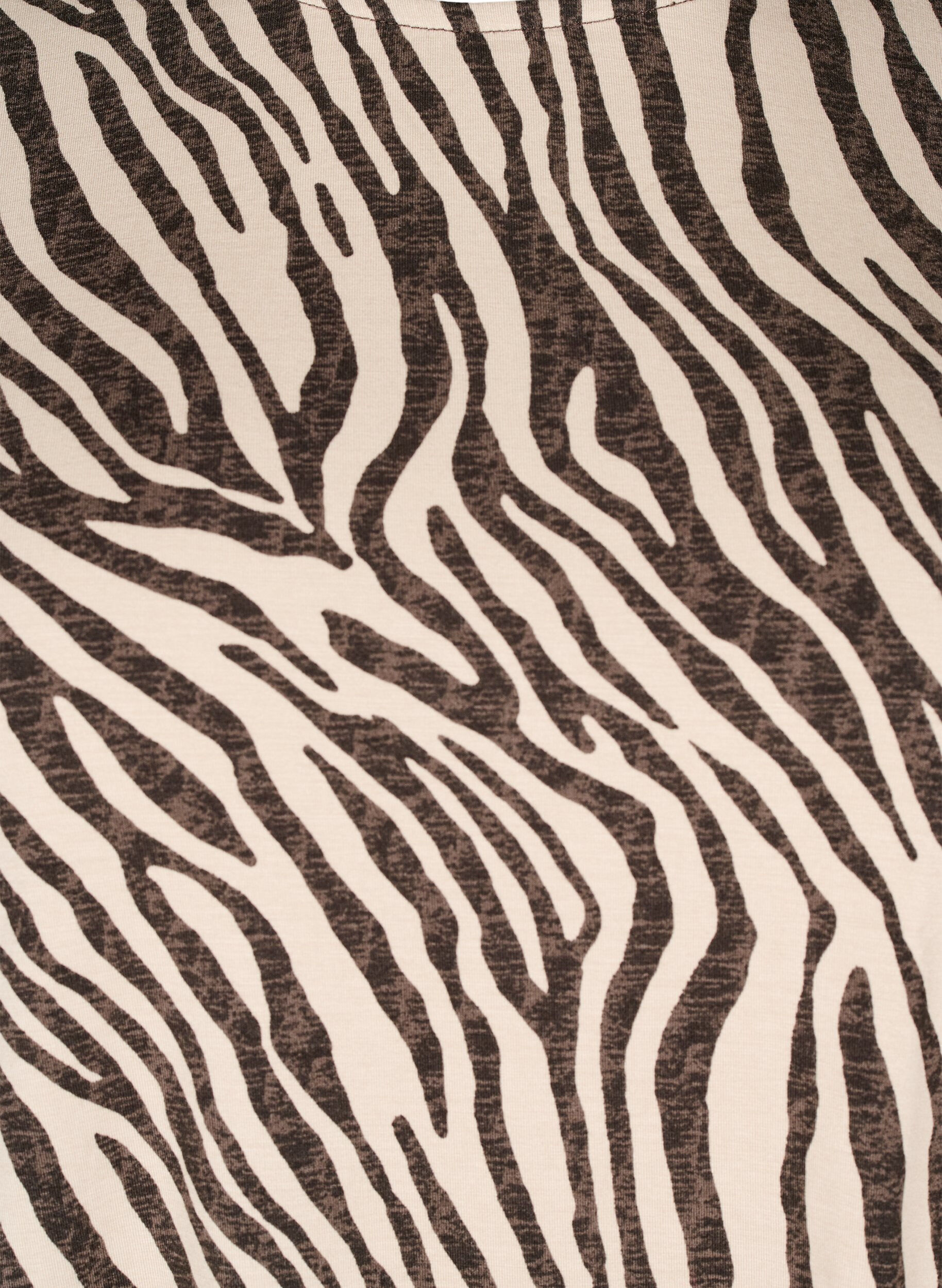 Langærmet bluse med zebraprint