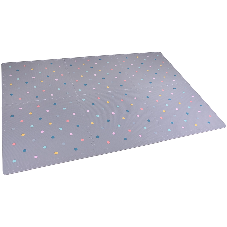 knorr toys® Softteppich Matte, grau Punkte