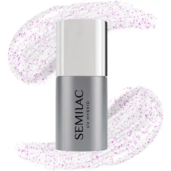 UV-Nagellack T17 Top Coat No Wipe Sparkling Pink