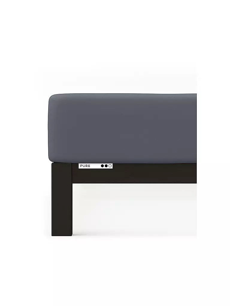 SCHLAFGUT Jersey Spannleintuch PURE 90x200cm Grey Deep S  grau