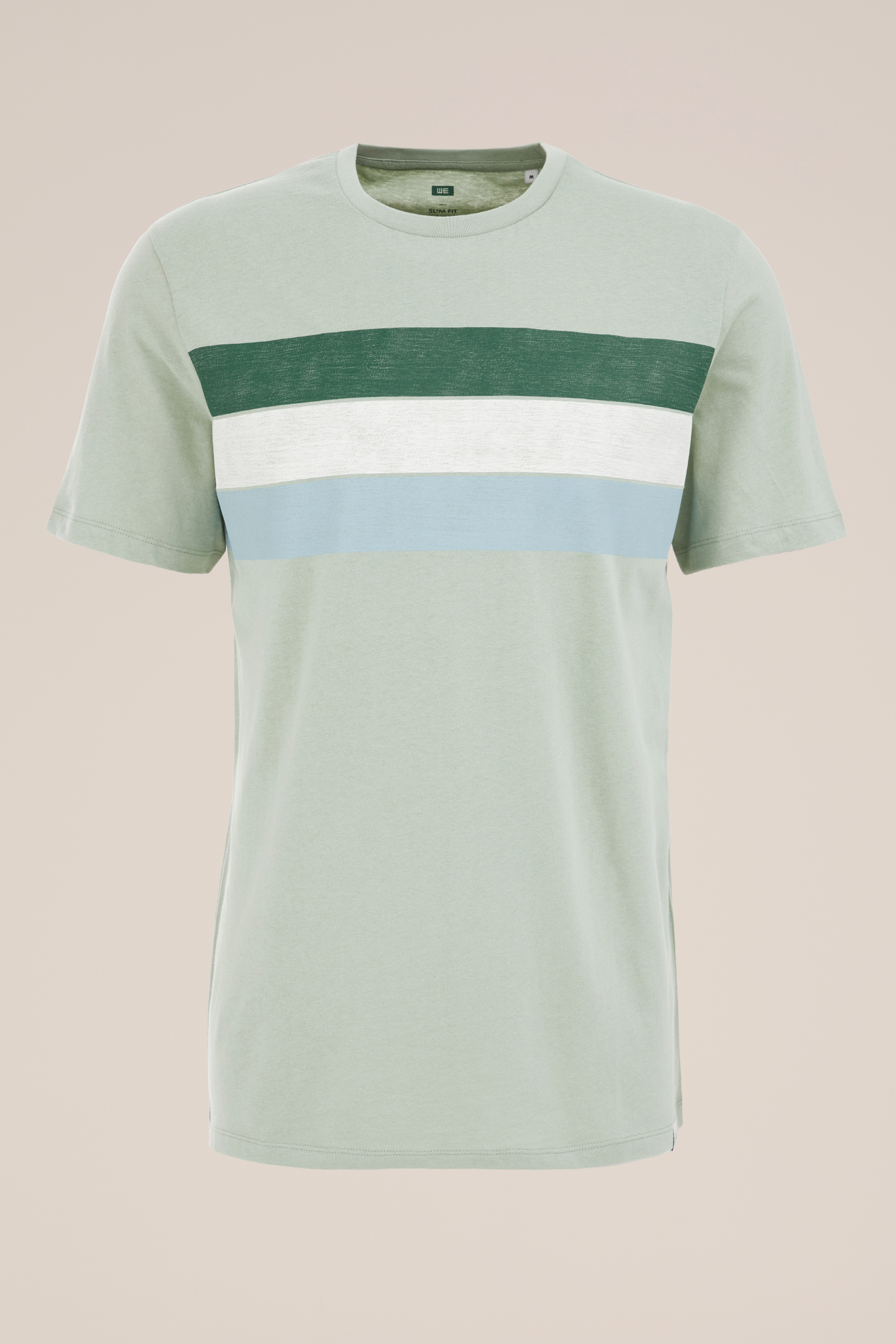 T-shirt met opdruk WE Fashion Mintgroen