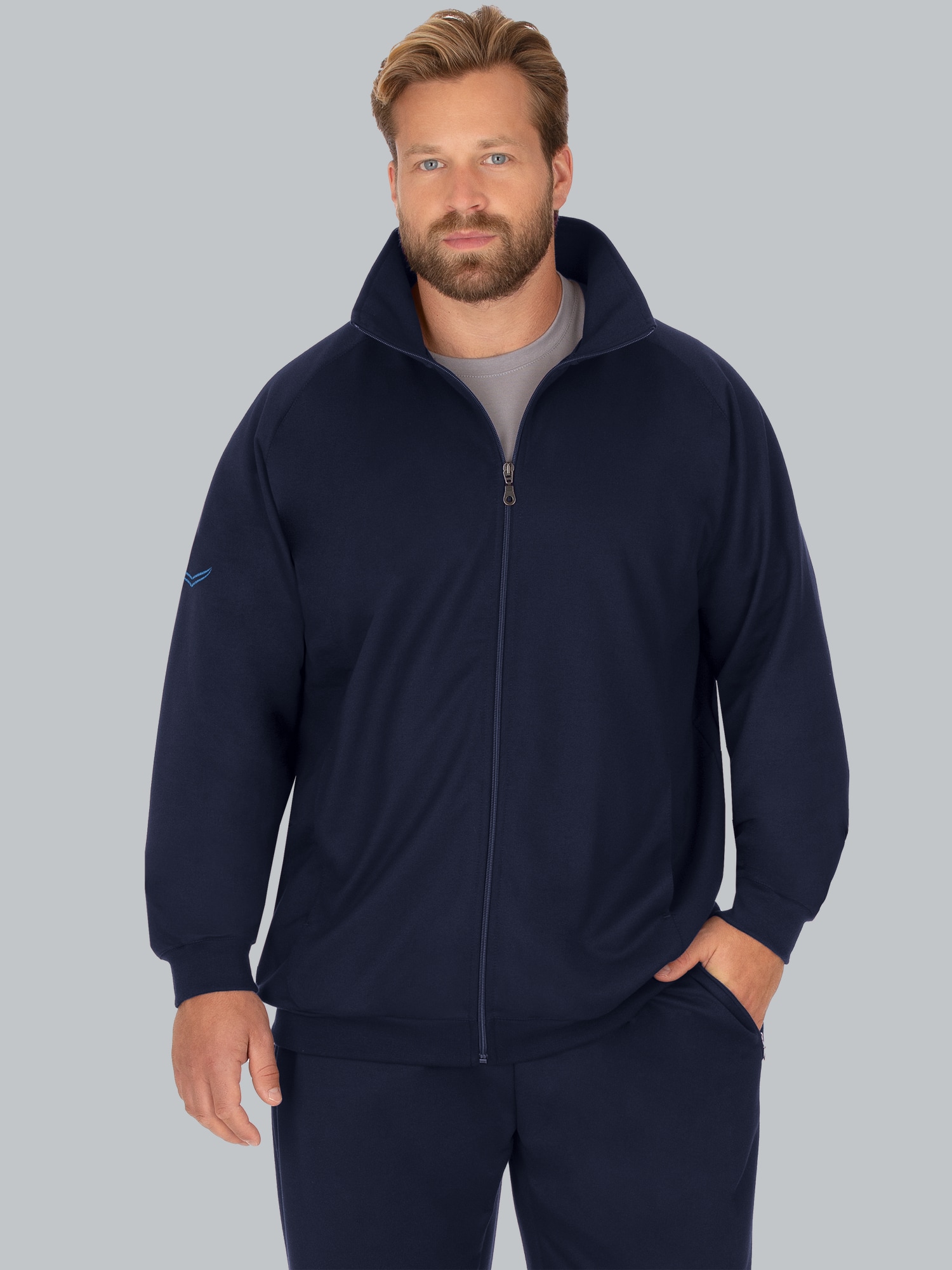 Raglanjacke aus Sweat-Qualität Navy